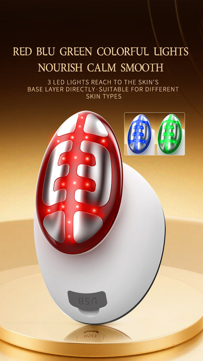 3-in-1 Facial Beauty Device | Microcurrent & LED Wand | GlintSkin