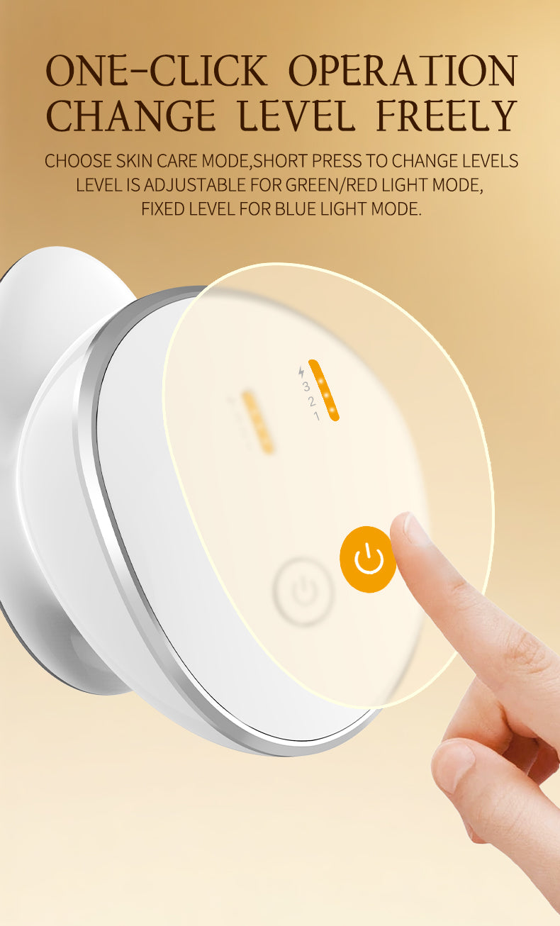 3-in-1 Facial Beauty Device | Microcurrent & LED Wand | GlintSkin