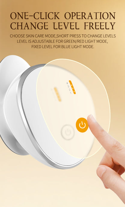 3-in-1 Facial Beauty Device | Microcurrent & LED Wand | GlintSkin