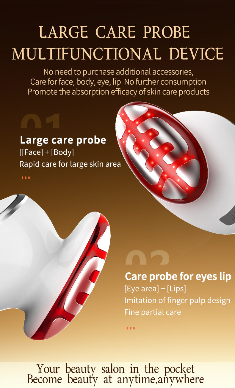 3-in-1 Facial Beauty Device | Microcurrent & LED Wand | GlintSkin