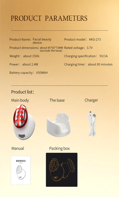3-in-1 Facial Beauty Device | Microcurrent & LED Wand | GlintSkin